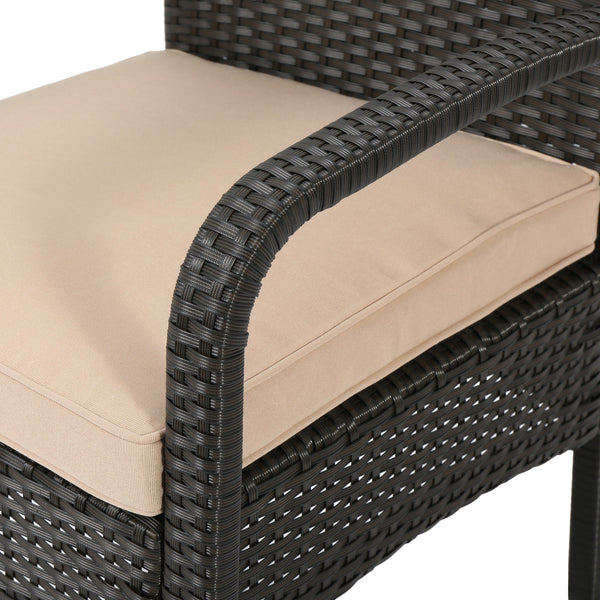 English Elm Christopher Knight Home® - CORDOBA PE Rattan 4-Pc Wicker Chat Set with Cushions, Iron Legs & Waterproof Fabric Comfort Brown+Tan 57458.00