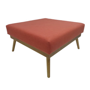 English Elm Christopher Knight Home® - 33" Coral Square Ottoman Coffee Table with Plush Upholstery & Rubberwood Legs — Mid-Century Comfort Hub 61148.00CRL