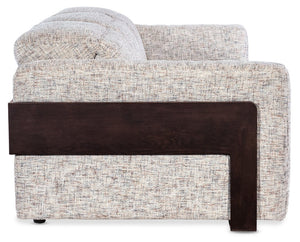 Hooker Furniture Atlas Power Sofa With Dual Power Recline And Headrests, Chenille Upholstery And Ebony Accents 44.00 L x 96.00W x 30.00H SS444-PH3-415