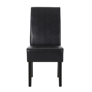 English Elm Dining Chair Set of 2 Upholstered Rubberwood Legs Minimalist Contemporary Seating 60162.00PUMDNT