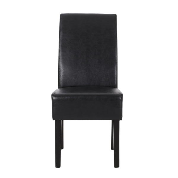 English Elm Dining Chair Set of 2 Upholstered Rubberwood Legs Minimalist Contemporary Seating 60162.00PUMDNT
