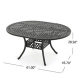 Christopher Knight Home® - Noble House - Stock Island Outdoor Finished Expandable Aluminum Dining Table