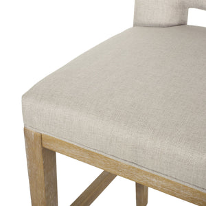 English Elm Christopher Knight Home® - 31 Inch Counter Stools Set of 2 Wheat Fabric Upholstered, Breathable L-Shaped Backrest, Modern Comfort 73531.00WHEAT