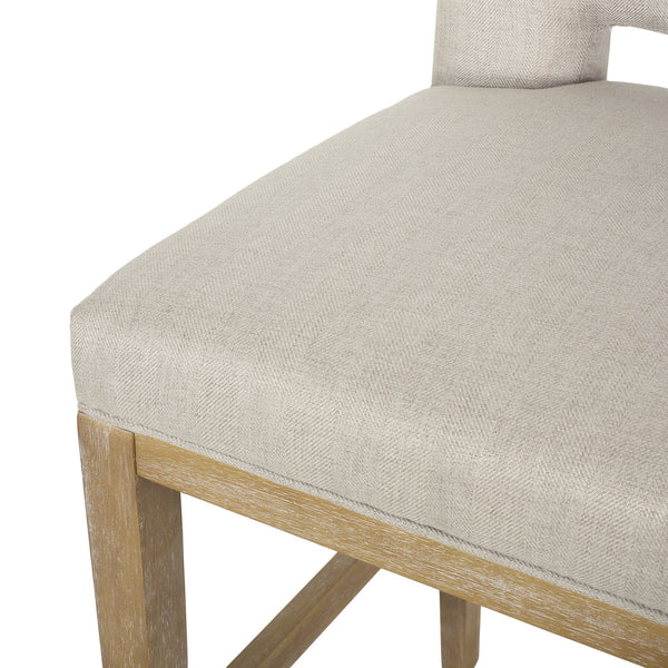 English Elm Christopher Knight Home® - 31 Inch Counter Stools Set of 2 Wheat Fabric Upholstered, Breathable L-Shaped Backrest, Modern Comfort 73531.00WHEAT