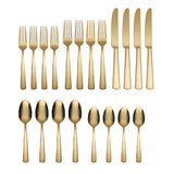 Lenox Oneida Aptitude Gold 20 Piece Everyday Flatware Set, Service for 4 Metallic, STAINLESS METAL B1024020AL20