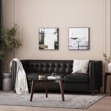 Christopher Knight Home® - Noble House - Pondway Contemporary Faux Leather Tufted 3 Seater Sofa