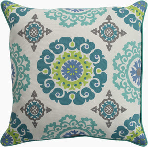 Surya Technicolor 18"L X 18"W Global-inspired Accent Pillow - Elegant, Durable Cotton Home Decor Charm Blue Cotton,Cotton Tec012-2020p