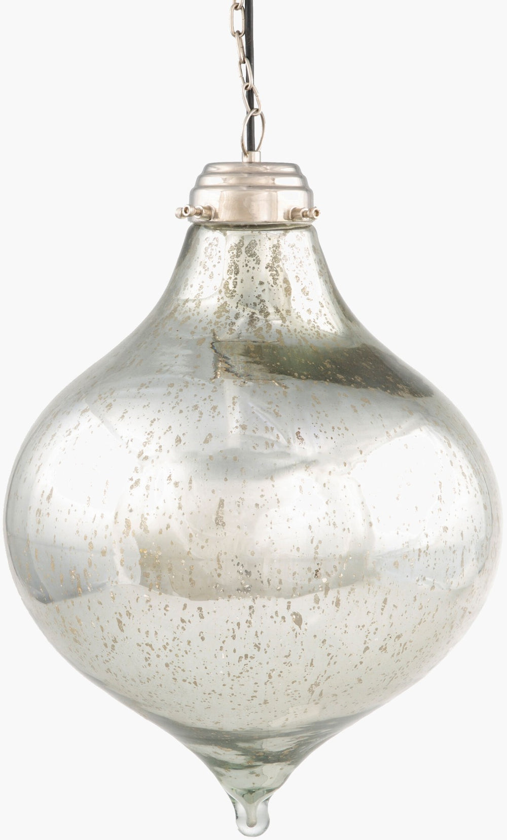Surya Martel Artisan Metal and Glass Pendant Light Geometric Global Style for Dining Rooms TEL-002