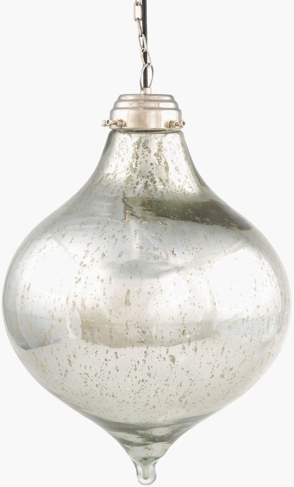 Surya Martel Artisan Metal and Glass Pendant Light Geometric Global Style for Dining Rooms TEL-002