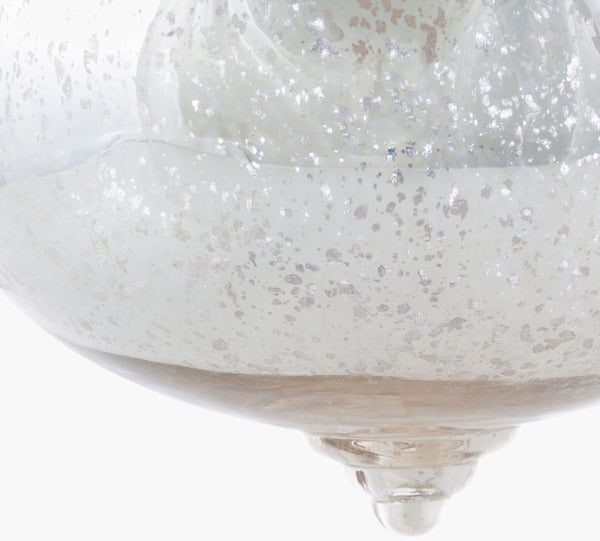 Surya Martel Pendant Light - 14"L X 14"W X 16"H - Elegant Global Design For Eclectic Home Décor Charm Fixture, Metallic ,Silver Glass,Iron Tel-001