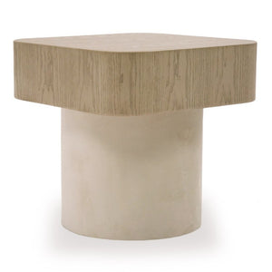 VIG Furniture Teller Modern End Table With Ash Veneer Finish, Cylindrical Base & Rounded Edges For Versatile Use VGOD-LZ-259EW-ET