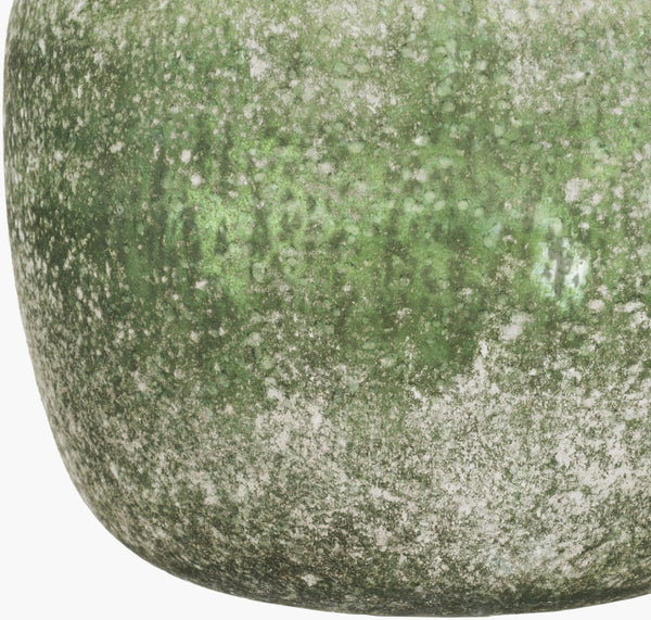 Surya Matteo 28” Accent Table Lamp - Elegant Glass & Linen Design For Modern Home Decor Enhancement Body, Dark Green,Finial, Metallic ,Nickel,Harp, Metallic ,Nickel Glass,Linen,Iron Teo-001