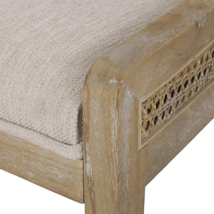 English Elm Christopher Knight Home® - DINING Chair with Cane Webbing and Upholstered Seat, Rustic Rubberwood Frame for Cozy Gatherings Beige 72388.00