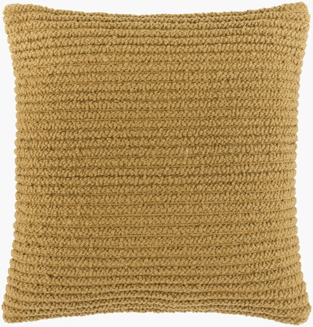 Surya Teris Handcrafted Cotton Wool Blend Square Accent Pillow for Sofas and Bedroom Decor TERS002-2222P