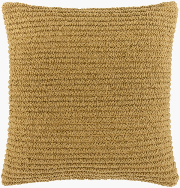 Surya Teris Handcrafted Cotton Wool Blend Square Accent Pillow for Sofas and Bedroom Decor TERS002-2222P