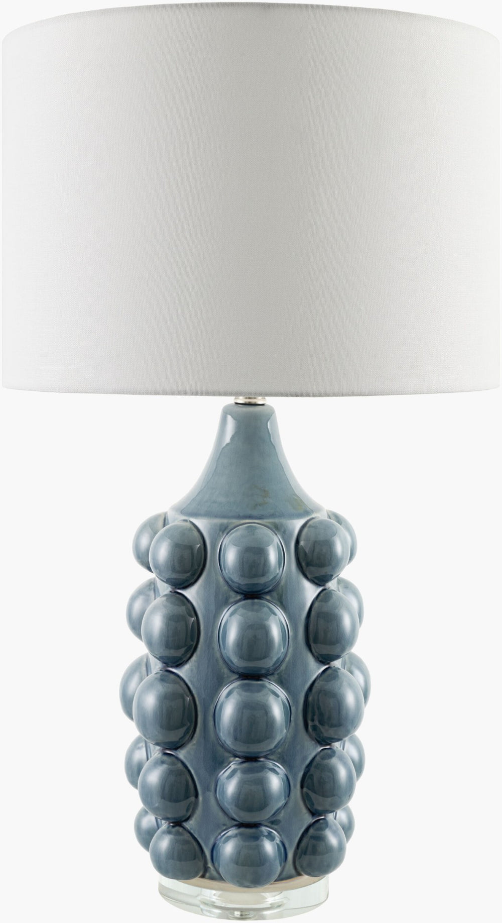 Livabliss Terravi Art Deco Metal Base Table Lamp with Linen Shade for Bedroom or Living Room TERV-003