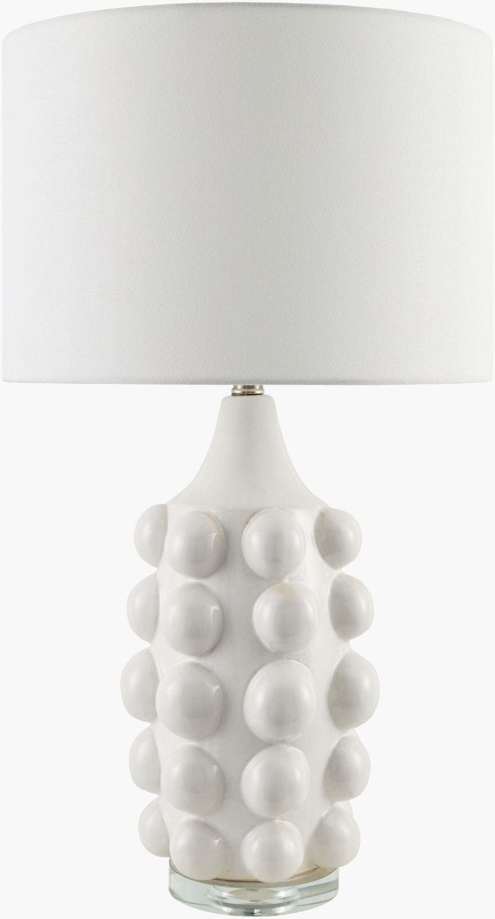 Livabliss Terravi Art Deco Metal Base Table Lamp with Linen Shade for Living Room or Bedside TERV-004