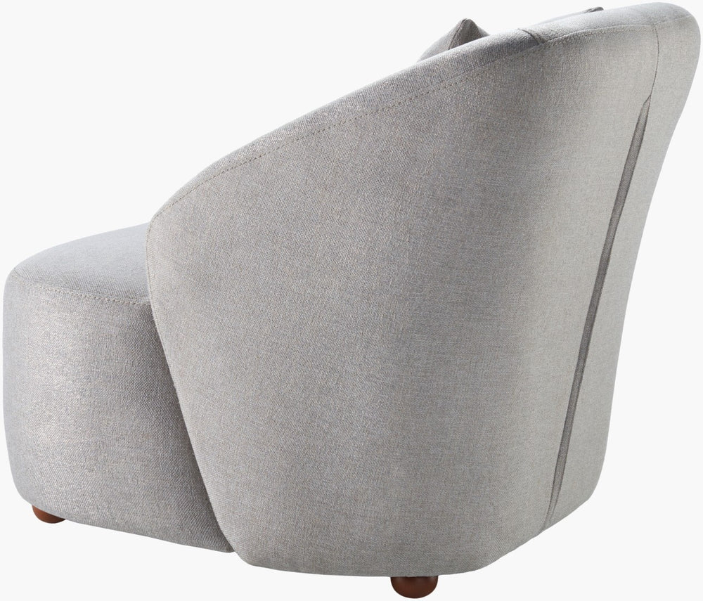 Surya Cates Modern 33" Accent Chair - Stylish Beech Wood Frame, Comfortable Polyester Fabric, Easy Care Upholstery, Medium Gray,Base, Wheat Polyester,Beechwood,Polyurethane Foam Tes-001