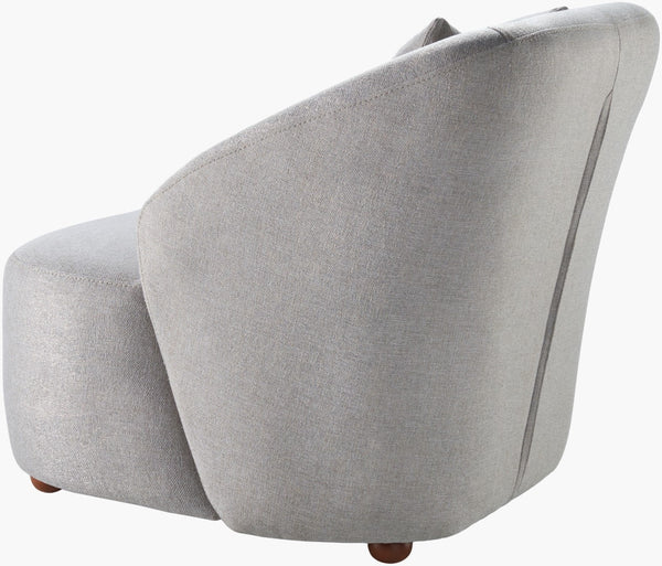 Surya Cates Modern 33" Accent Chair - Stylish Beech Wood Frame, Comfortable Polyester Fabric, Easy Care Upholstery, Medium Gray,Base, Wheat Polyester,Beechwood,Polyurethane Foam Tes-001