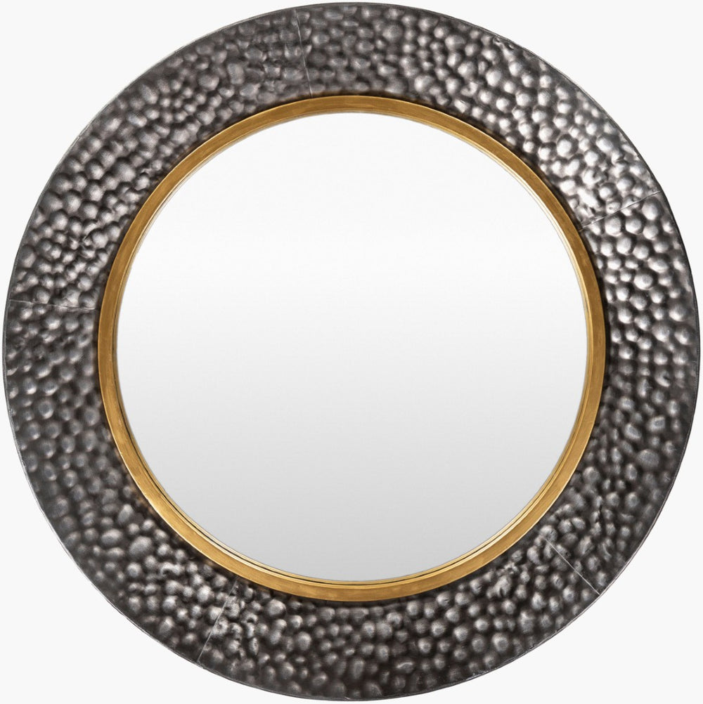 Livabliss Trevin Square Wall Mirror Hand Painted Metal Wood Frame Artisan Accent for Hallway TEV001-2424