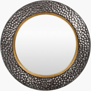 Livabliss Trevin Square Wall Mirror Hand Painted Metal Wood Frame Artisan Accent for Hallway TEV001-2424