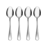 Oneida Flight 4-Piece Teaspoons Set, 18/0 Stainless Steel, Mirror Finish, Dishwasher Safe