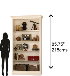 Hekman Furniture 920012 Center Bookcase - Elegant Wood Design With Ample Storage And Adjustable Shelves For Home Office Antique Vanilla Center Bookcase 920006