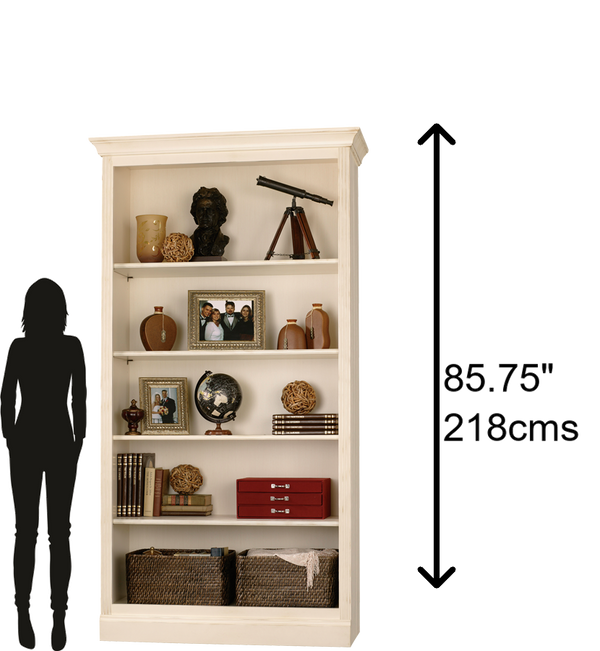 Hekman Furniture 920012 Center Bookcase - Elegant Wood Design With Ample Storage And Adjustable Shelves For Home Office Antique Vanilla Center Bookcase 920006