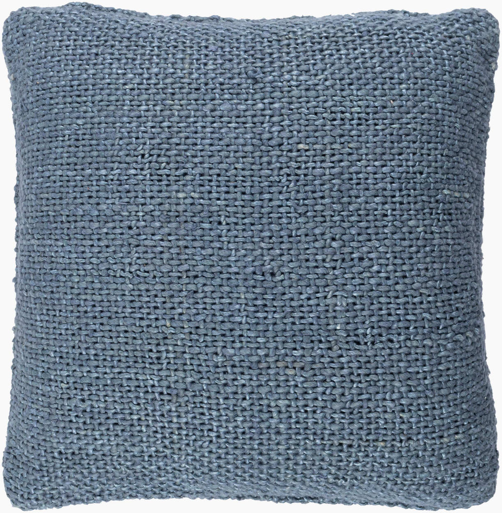 Surya Terry 18" Accent Pillow - Cozy Country Cottage Style, Durable Linen & Viscose, Made In India Decor Denim Viscose,Linen,Viscose,Linen Tey001-2020