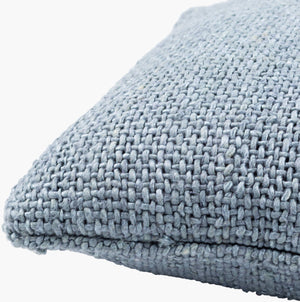 Surya Terry Cozy 14"L X 22"W Lumbar Pillow - Rustic Linen & Viscose Design For Charming Home Decor Denim Viscose,Linen,Viscose,Linen Tey001-1422d