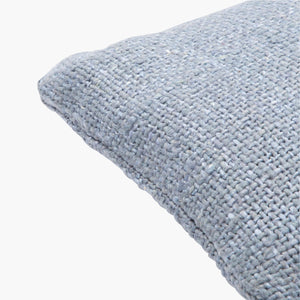 Surya Terry Cozy 14"L X 22"W Lumbar Pillow - Rustic Linen & Viscose Design For Charming Home Decor Denim Viscose,Linen,Viscose,Linen Tey001-1422d