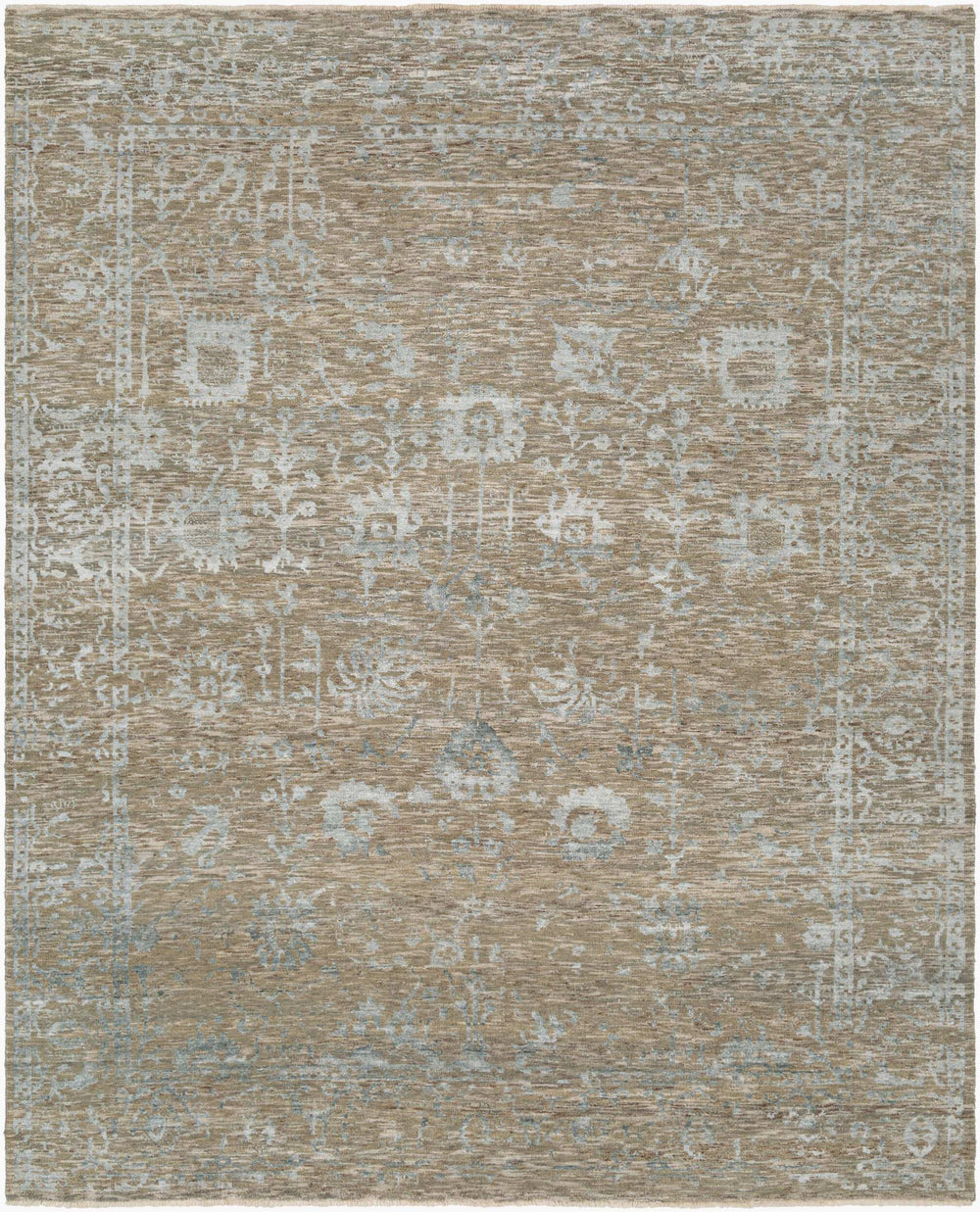 Surya Tabreez Unique 2' X 3' Handmade Wool & Viscose Rug - Elegant Traditional Design For Timeless Style Medium Gray Wool,Viscose Tez2300-23