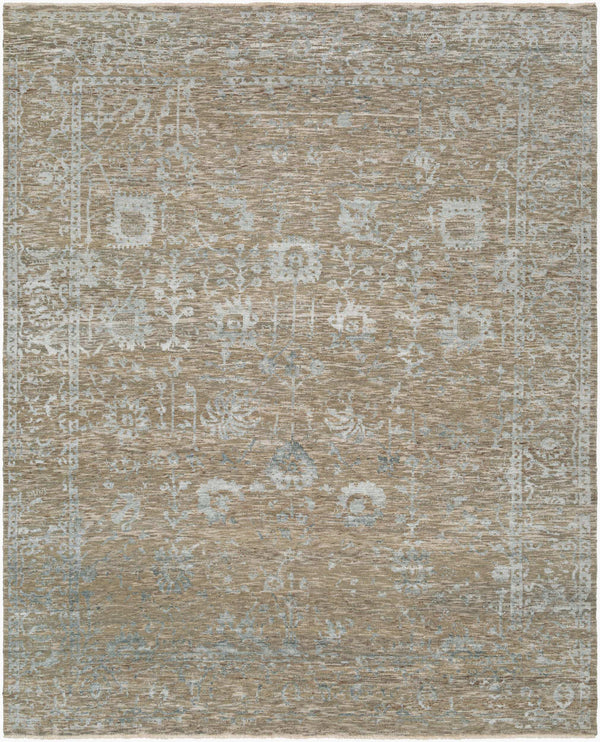 Surya Tabreez Unique 2' X 3' Handmade Wool & Viscose Rug - Elegant Traditional Design For Timeless Style Medium Gray Wool,Viscose Tez2300-23