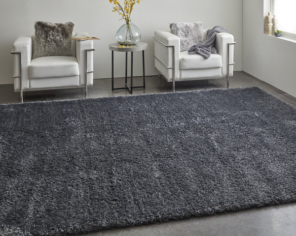 Feizy Rugs Darian Plush High Pile Polyester Shag Rug - Cozy, Modern Design For Effortless Home Elegance Black Polyester Drn39k0fblkchlg00