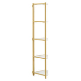 Homelegance By Top-Line Donnell Two-Tone Corner Bookcase Gold Iron