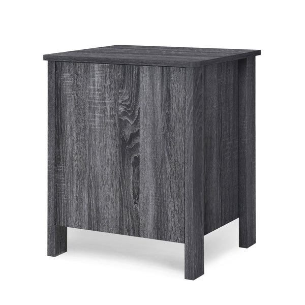 English Elm Toolless Assembly Two Drawer Nightstand Faux Wood Finish Modern Bedroom Storage 72038.00SONGRY