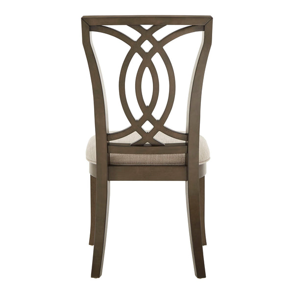 Homelegance By Top-Line Estefania Dark Walnut Finish and Fabric Dining Chairs (Set of 2) Brown Wood