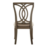 Homelegance By Top-Line Estefania Dark Walnut Finish and Fabric Dining Chairs (Set of 2) Brown Wood