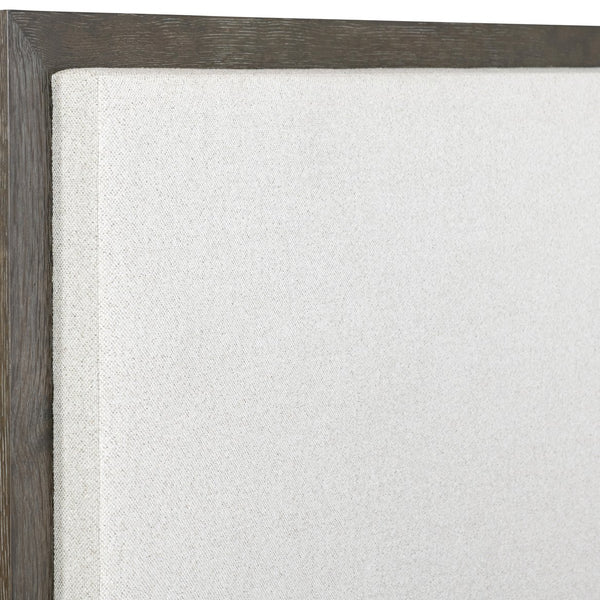 Bernhardt Bernhardt Outline Panel Bed With Wire-Brushed Oak Cassel Finish, Upholstered Headboard, Ca King Elegant Casual Modern Design (80X95x62) K2216