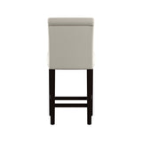 Homelegance By Top-Line Leander Faux Leather Counter Height Stools (Set of 2) White Rubberwood