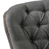 Christopher Knight Home® - Noble House - Tafton Tufted Grey Fabric Club Chair