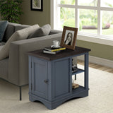 Parker House Americana Modern - Denim Chairside Table Denim with Sable Wood Top Poplar Solids / Birch Veneers AME#06-DEN