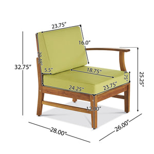 English Elm Perla Armless Accent Chair Tailored Low Profile Upholstered Seat for Living Room 58941.00L-M-RGRN-59098.00
