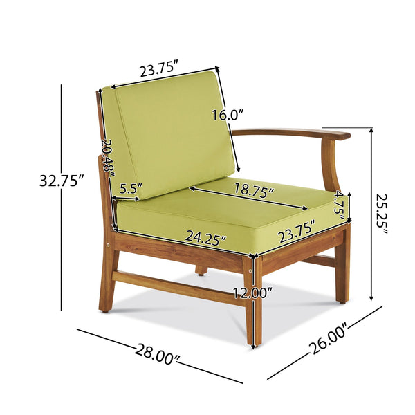 English Elm Perla Armless Accent Chair Tailored Low Profile Upholstered Seat for Living Room 58941.00L-M-RGRN-59098.00