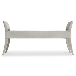 Bernhardt Bernhardt Cornelia Bench In Nebbia Finish — Neotraditional Curved Arms, Upholstered Foam Seat, 55" 331508