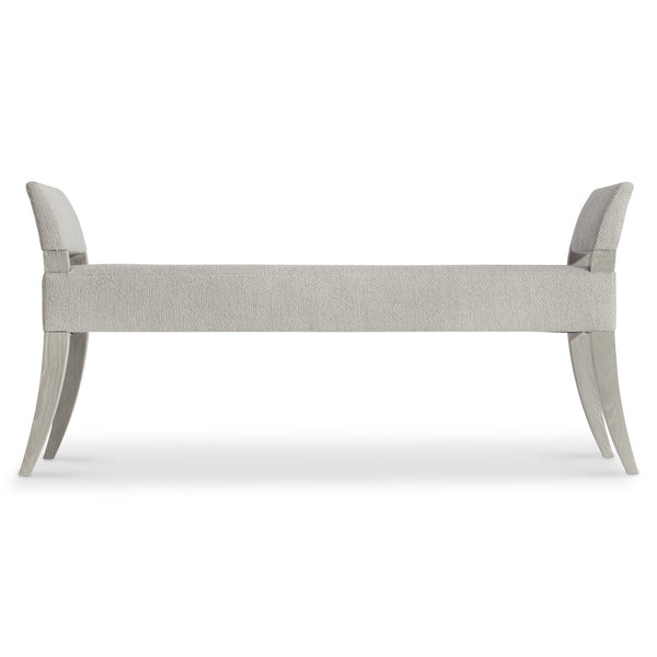 Bernhardt Bernhardt Cornelia Bench In Nebbia Finish — Neotraditional Curved Arms, Upholstered Foam Seat, 55" 331508