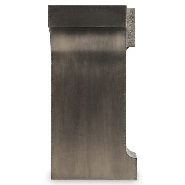 Bernhardt Bernhardt Sculptural Argos Console Table With Aged Brass German Silver Cladding, 72" X16" X32" 357927