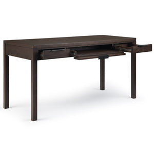 English Elm Hollander Desk - Handcrafted Warm Walnut Brown Finish With Storage For Home Office & Gaming Needs B136P158686