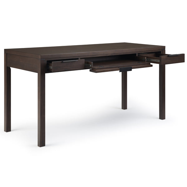 English Elm Hollander Desk - Handcrafted Warm Walnut Brown Finish With Storage For Home Office & Gaming Needs B136P158686