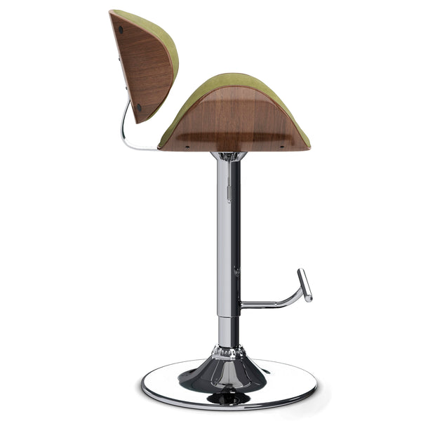 English Elm Marana Adjustable Swivel Bar Stool In Acid Green – Stylish Mid-Century Design For Modern Spaces B136P158922